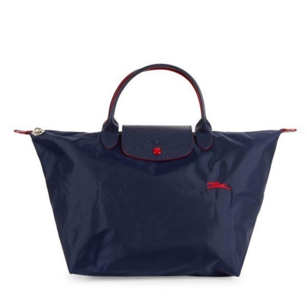 Longchamp Travel Bag in Navy and Brown